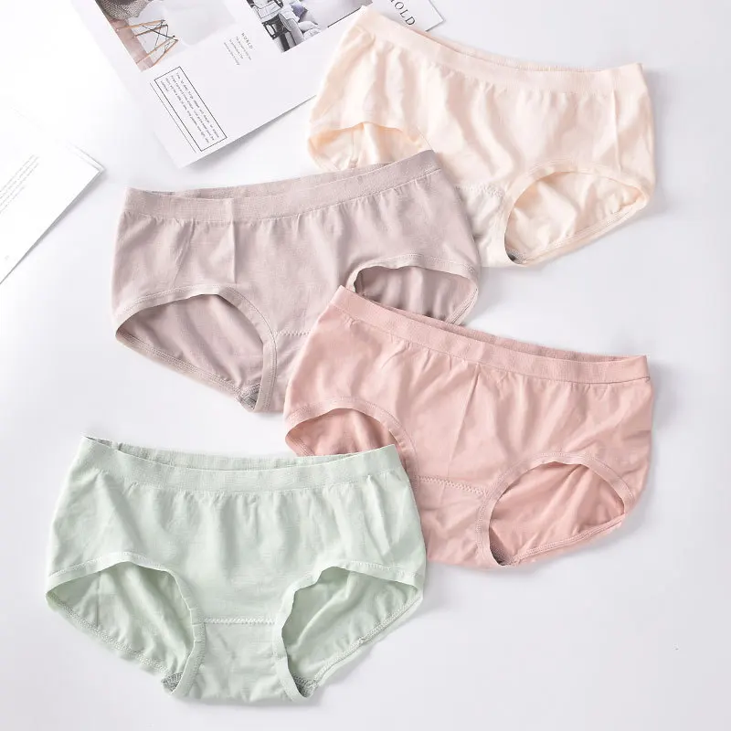 

Panties Comfortable Graphene Ladies Underwear Cotton Antibacterial Crotch Waist Breathable Seamless Japanese