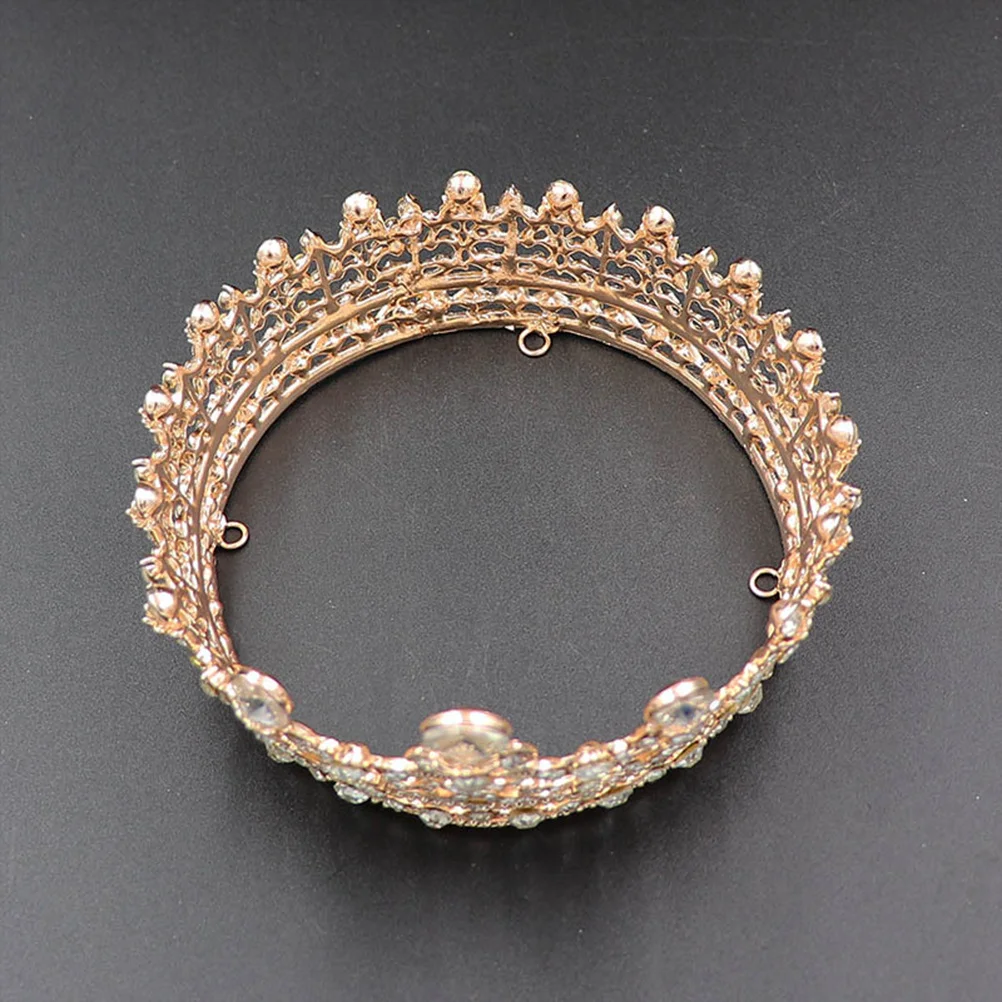 Rhinestone Hair Crown Baroque Crystal Tiara Bridal Headdress Lightweight Alloy Wedding Party Accessory for Bride Women