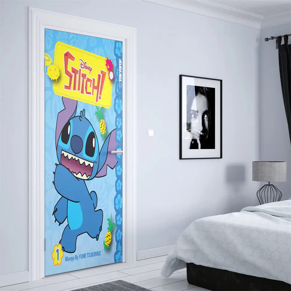 Disney New Movie Lilo & Stitch Stitch Pop art Home decoration Door sticker Aesthetic Nordic prints Door decoration Wall Sticker