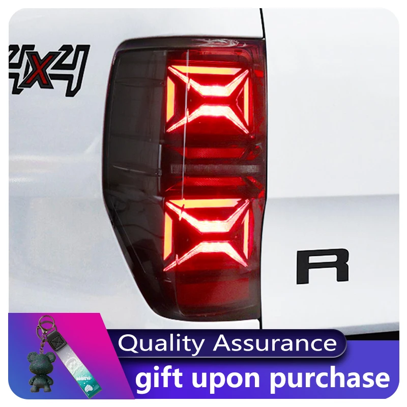 A Pair of Car Taillights For Ford Ranger 2012-2018 Dynamic LED DRL Rear Lamp Day Running Light Auto Highlight Tool Accessories