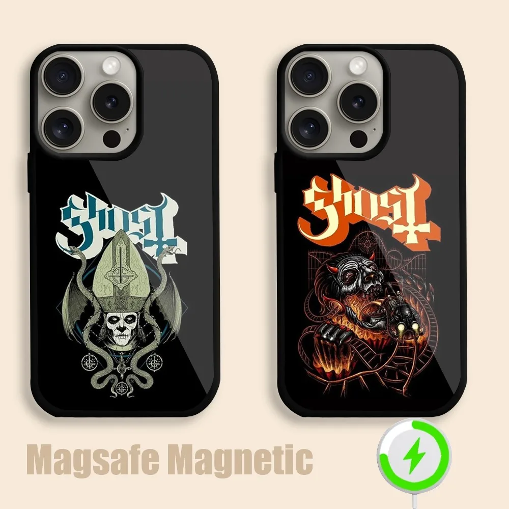 Rock Band Ghost 13 Commandments  Phone Case For iPhone 15 14 13 12 11 Pro Max Plus Magsafe Magnetic Wireless Charging Cover