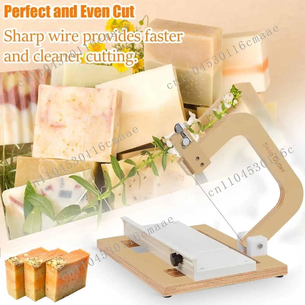 Trending Bamboo Handmade Soap Cutter With Metal Steel Wire Soap Tool Sets for Cake Cheese Toast DIY Soap Cutter Tool