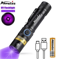 365nm 5w Ultraviolet Black light Type-C Usb Rechargeable UV Flashlight Leakage Ore Money Dog Cat Urine Tinea Marker Detect Torch