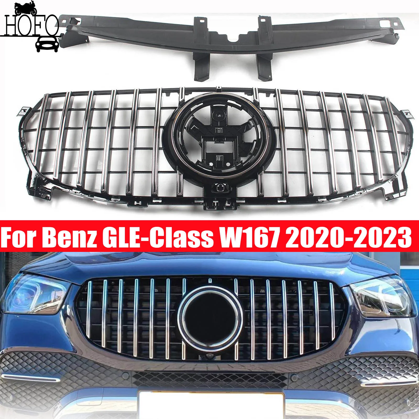 

Front Grille Bumper Grill Grid Accessory Tuning Body Kit For Mercedes-Benz GLE-Class W167 2020-2023 Bumper Mesh Racing Grille