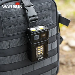 WARSUN DC08 Rechargeable LED Work Light, 800Lm, 90° Rotatable, Magnetic Base, IPX5 Waterproof, Portable Multi-function Lamp