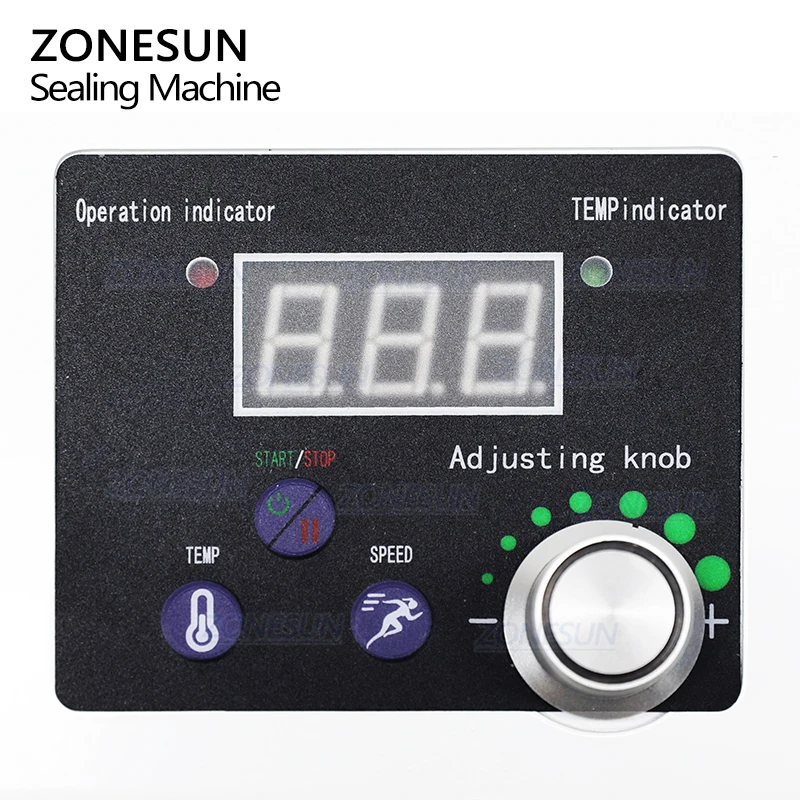 ZONESUN ZS-GLF100 Table Top Semi Automatic Roller Continuous Band Food Bag Heat Sealing Machine