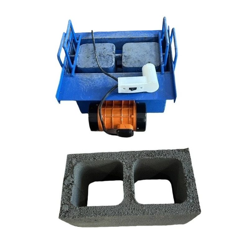 Portable Mobile Electric Vibration Cement Brick Extrusion Press Small Domestic Hollow Concrete Block Making Molding Equipment