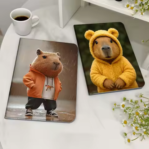 Cartoon Capybara Bear Costume Tablet Case For Legion Xiaoxin Pad Y700 K10 M10 P11 K11 Pro Plus 10.6 11.5 Inch 2021 2023 2025