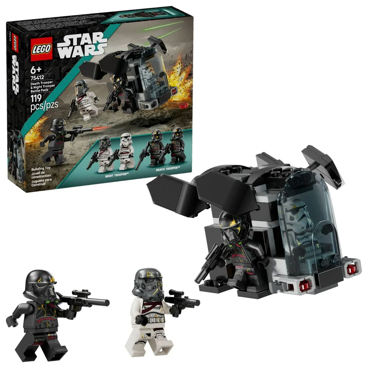LEGO® Star Wars: Ahsoka™ Battles with The Death Trooper & Night Trooper Battle Pack for Aged 6+ 119 Pieces Birthday Gift 75412 moc