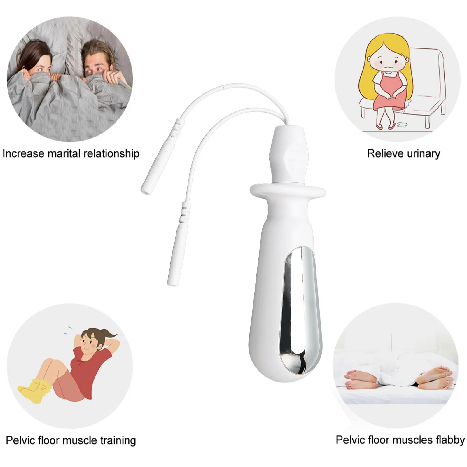 Pelvic Floor Muscle Probe Fully Compatible Professional Muscle Strengthen Incontinence Machine Probe Incontinence Relief Probe