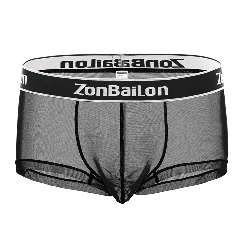 Men\'s Panties High Quality Nylon Sexy Mesh See Through Man Boxer Shorts Breathable Male Breathable Underwear Cool In Summer