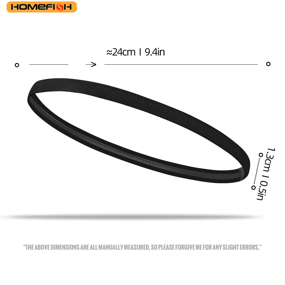 HOMEFISH 2 Stück Elastisches Silikon-Sport-Stirnband, Rutschfestes Leichtgewicht-Haarband für Männer und Frauen, Fitness, Gym, Radfahren, Outdoor-Sport