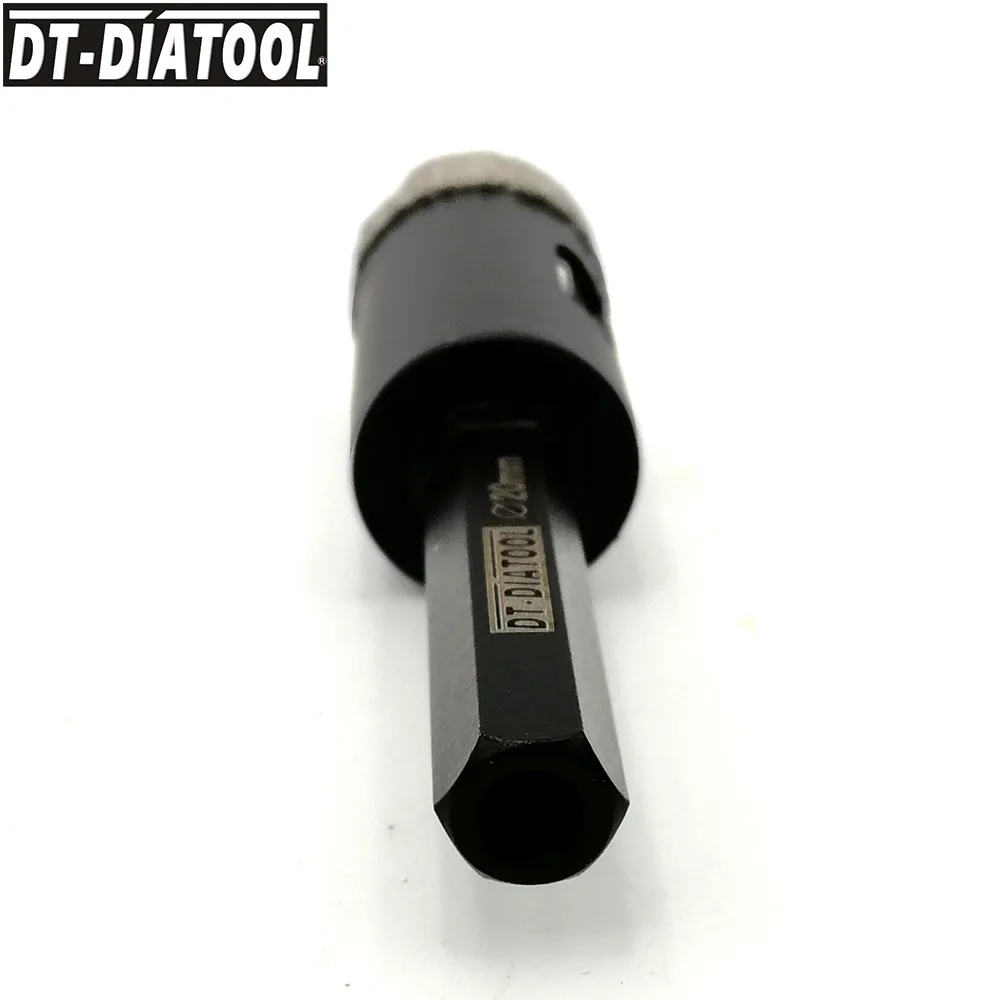 DT-DIATOOL 2 Đơn Vị Lục Giác Vỏ Kim Cương Lõi Khoan Khoan Gạch Men Lỗ Thấy Khô Lõi Khoan Khoan Đường Kính 20Mm