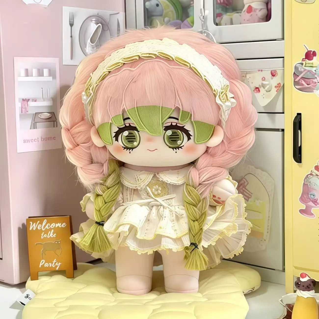 20cm Cotton Doll Demon Slayer Kanroji Mitsuri With Clothes Kawaii Anime Peripheral Collectible Birthday Gift