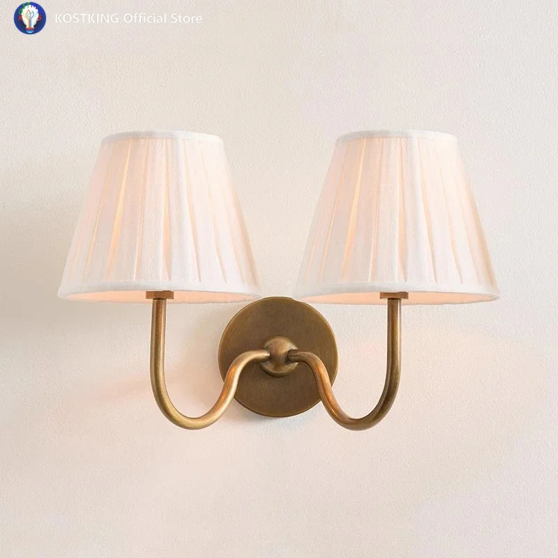 Rustic Vintage Wall Sconce With French Minimalist Nordic Style, Bedroom, Study & Hallway Wall Lamp For Vanity Mirror & Entryway