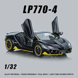 1:32 Lamborghini LP770 LP750 Alloy Sports Car Model Diecasts & Toy Vehicles Sound Light Super Racing Lifting Tail Pull Car Toy