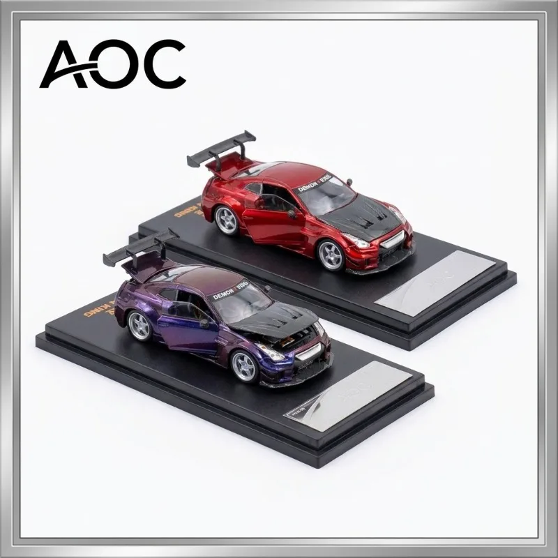 

Выставка HEC: Модель автомобиля AOC 1:64 Nissan GTR 35 RR из литого сплава, игрушка-подарок для мальчиков, коллекционный предмет для взрослых, предмет декора.