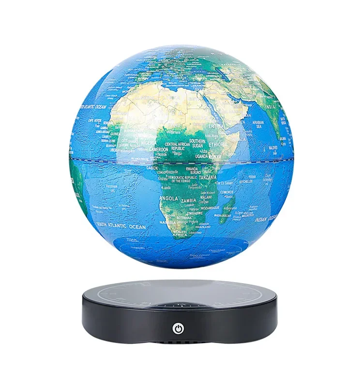 Magnetic levitation 8 inch 20cm rotation large AR globe color light white light home business gift globe ornament