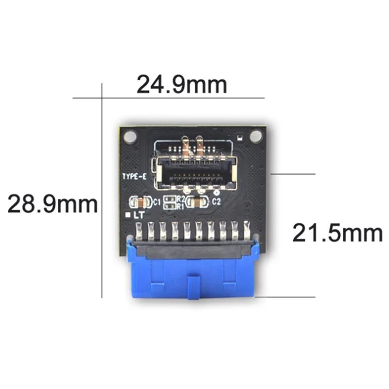 ABGN USB 3.0 к USB 3.2 типа C, передний кабель-переходник типа E, 20-контактный на 19-контактный адаптер для настольных компьютеров