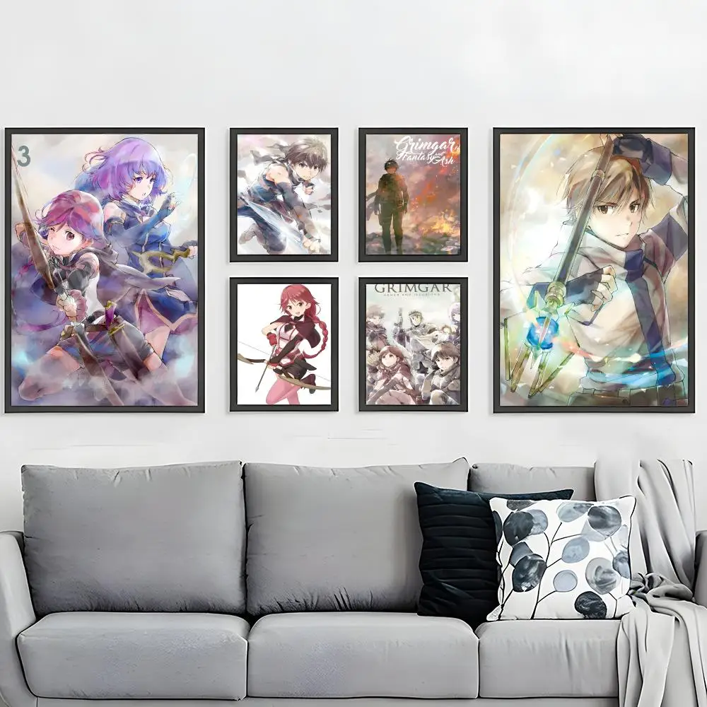 Fantasy Anime Grimgar Ashes and Illusions Poster HD Waterproof Self-Adhesive Wall Art – Multi-Scene Use, Top Gift Pick