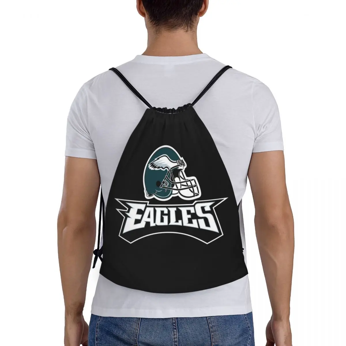 

Popular,Eagles-Philadelphia Backpacks Fashion Portable Drawstring Bags Storage Bag Book Bags For Man Woman Students