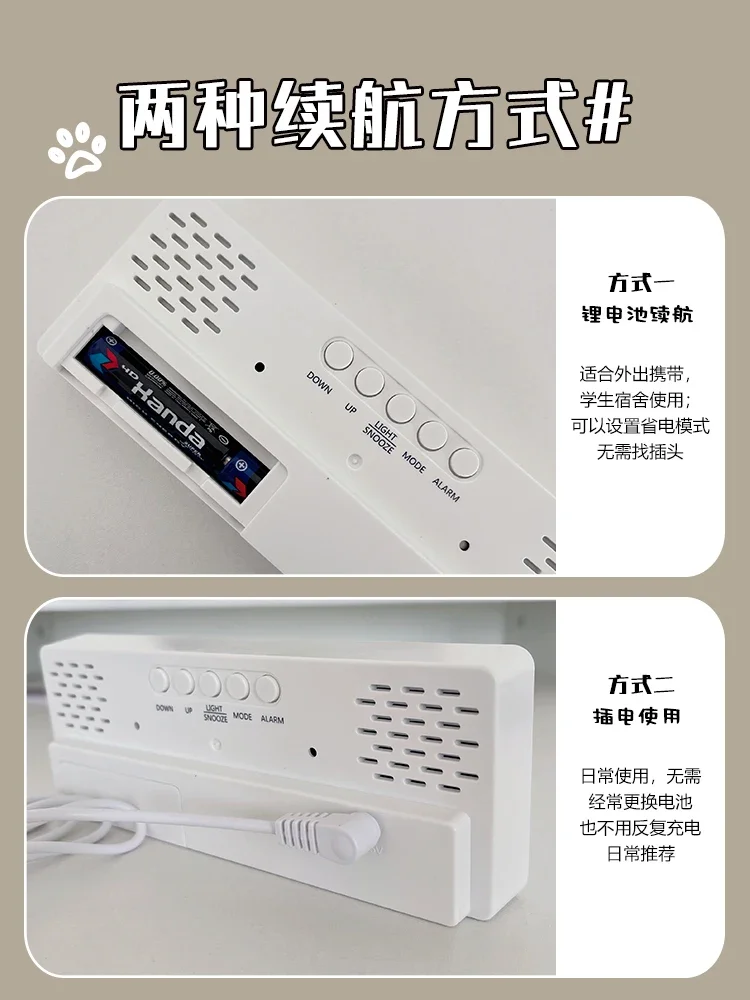 Budzik Nvarcher, lustrzane cyfrowe oświetlenie nocne LED, cichy pulpit, dekoracja nocna, inteligentny zegar elektroniczny