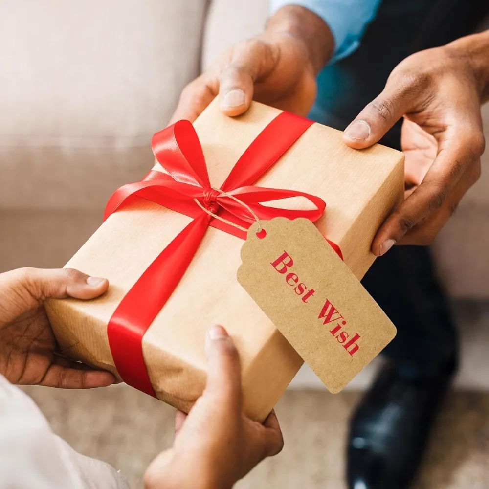 تسمية جديدة 100 قطعة 5*3 سنتيمتر التعبئة والتغليف براون كرافت ورقة العلامات DIY بها بنفسك التقوقع التسمية هدية الزفاف تزيين العلامة #6