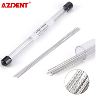 AZDENT 10Pcs/Pack Dental Orthodontic Stainless Steel Lingual Retainer Wire 150MM Flat Straight Twist Wires Dentistry Materials