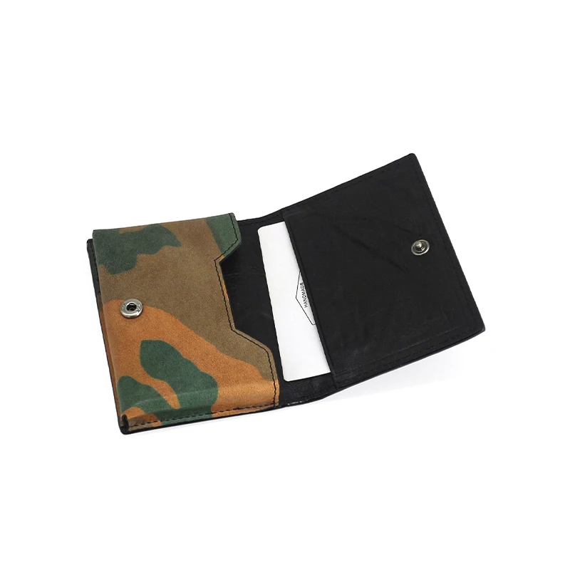 

Storage Credit Card Wallet Genuine Leather Luxury Camouflage Coin Purses Hasp Business Card Case Cowhide Coin Pouch