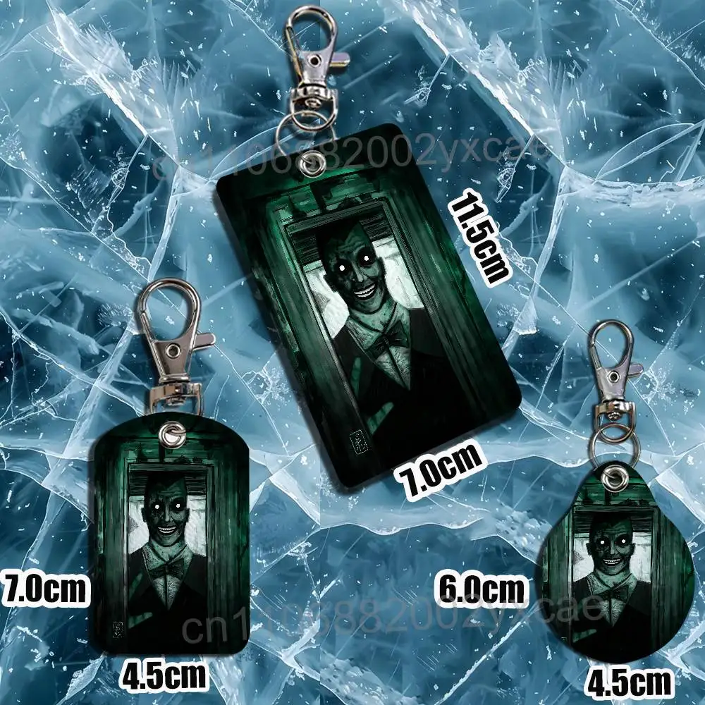 game Horror Eddie Gluskin Outlast Keychain Holder Suitable For Subway Bank Card Bus Card Case Badge Holder Wallet Card Textured view 5