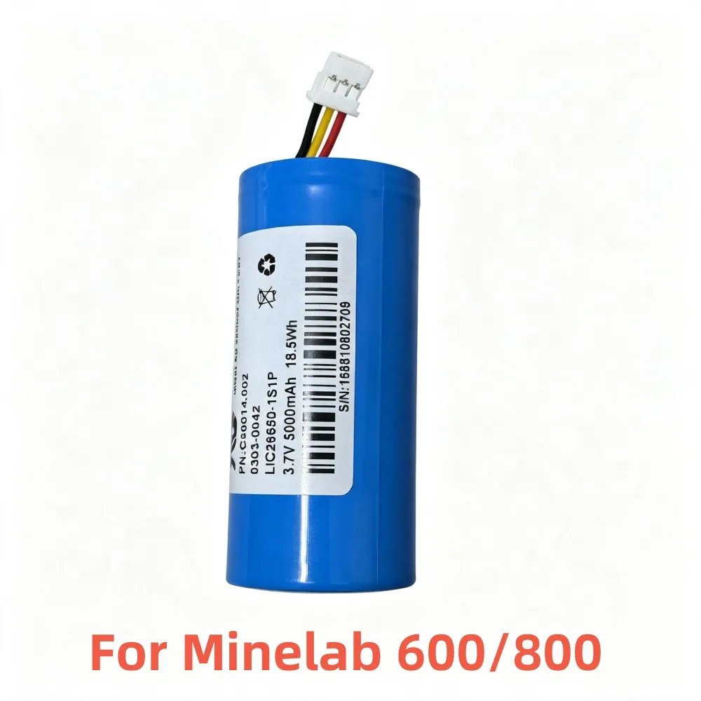 100%Original 5000mAh 3.7V for Minelab 0303-0042 LIC26650-1S1P Equinox 600 800 Metal Detector Battery