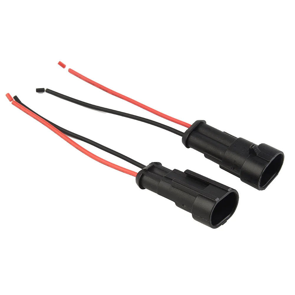 10pcs 2-Pin 12V Wire Connectors with 20 Male 20 Female Terminals and 40 Silicone Boots for Secure Cable Entry and Strain Relief