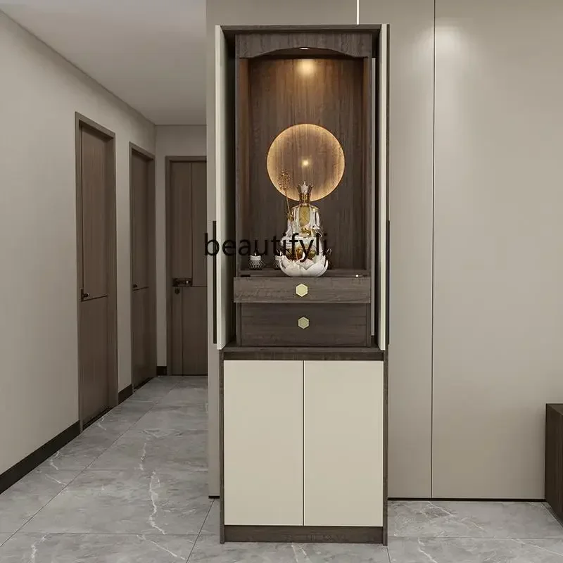 

pgChinese-style Bodhisattva ranking, Buddhist hall is dedicated to Guanyin household simple vertical cabinet