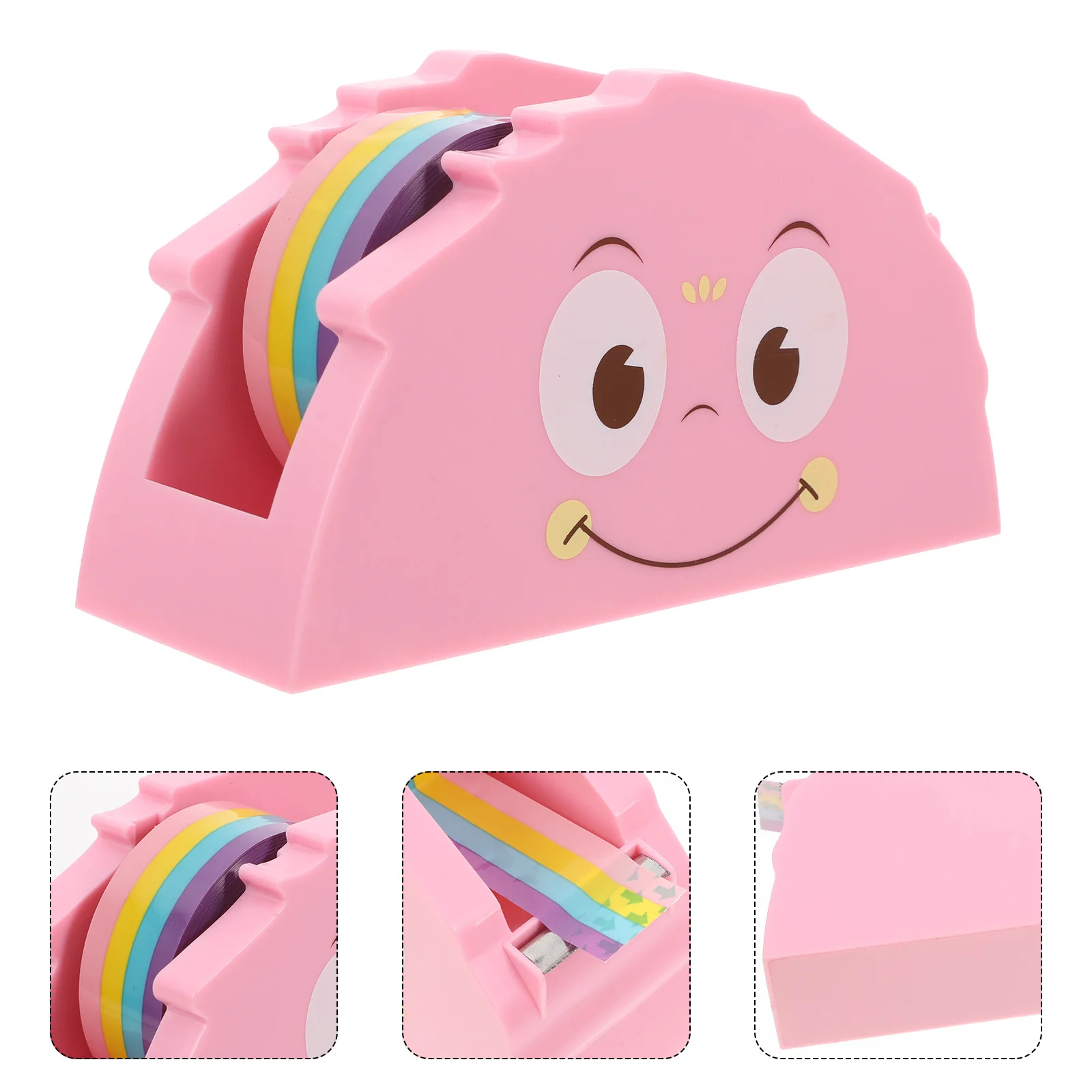 

1Set Mini Novelty Tape Dispenser Cute for Kids School Projects Arts Crafts Storage Box Reusable Seal Roll