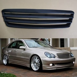 For Mercedes Benz C Class W203 Sedan 4-Door 2001--2007 Year Racing Grille Grill Body Kit Accessories FRP Matte Black
