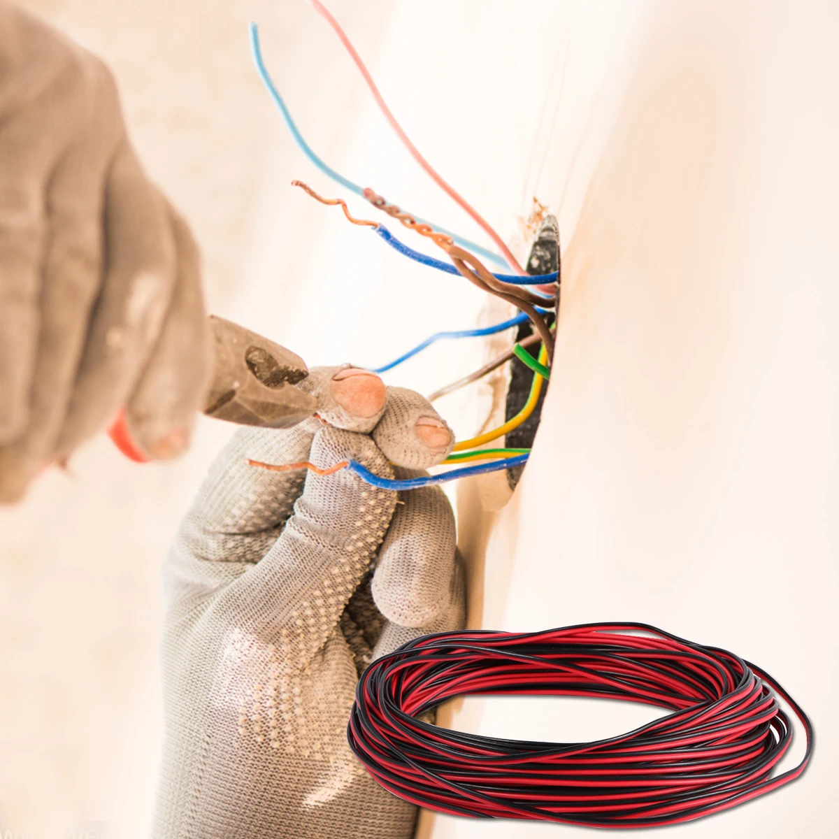 Cable de Audio de 20M de longitud, Cable de cobre para altavoces, Cable de Audio, Cable de altavoz, Cable de extensión LED, Cable de extensión, Cable conector