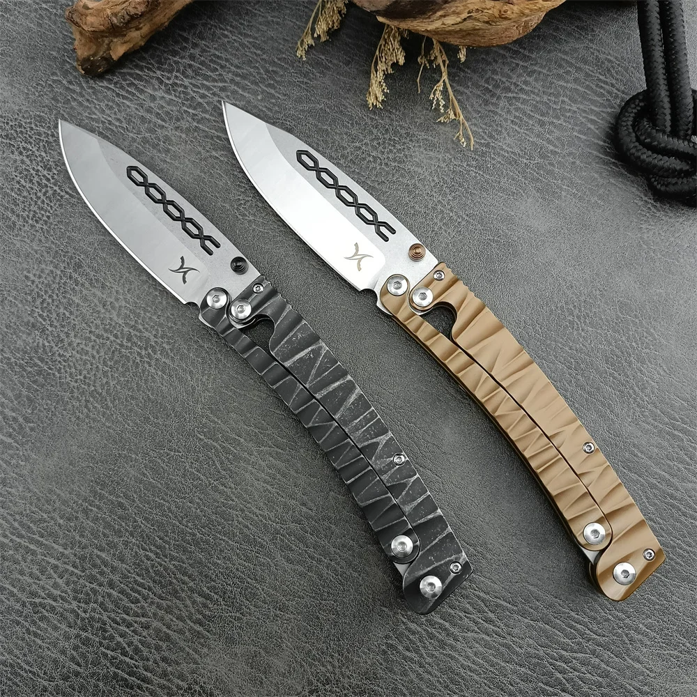 

HUAAO Folding Pocket Knife D2 Blade 420 Steel Handle Outdoor Hunting Tactical Knife Survival Cutting Camping Hiking Hand Tools
