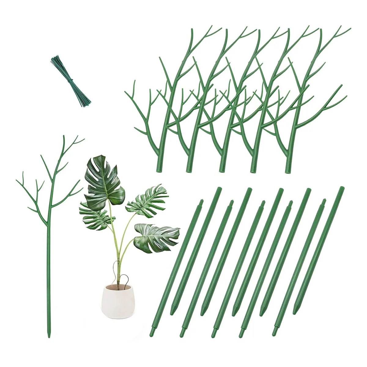 Monstera Plant Support,Plant Garden Support Stakes,Tall Plastic Plant Sticks for Tomato Tree,Branches Support 5PC