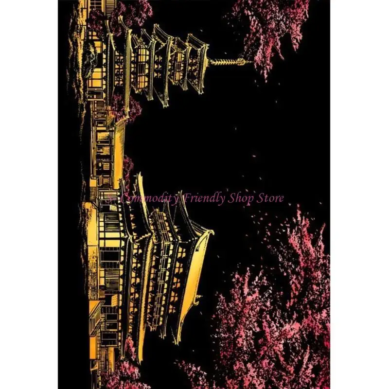 85ae bức tranh nghệ thuật gãi giấy tờ giấy cảnh Phác thảo cảnh Phác thảo tuyệt vời Quà lưu niệm