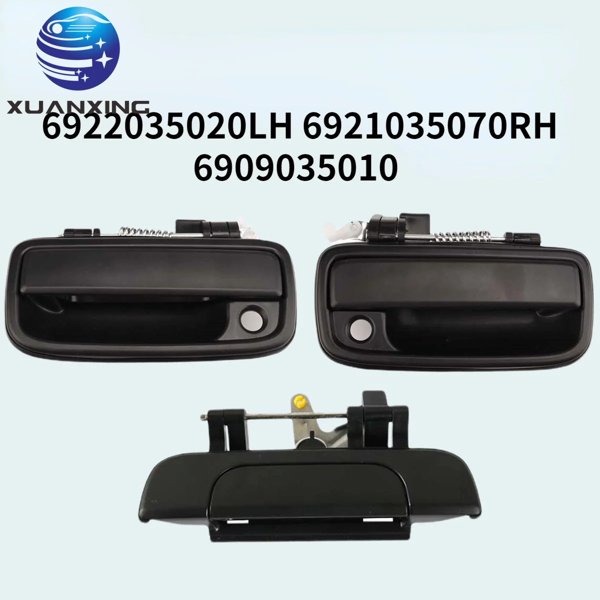 

6922035020LH 6921035070RH Car Outer Door Handle Tailgate Handle Black for Toyota Tacoma 6909035010 6577004030