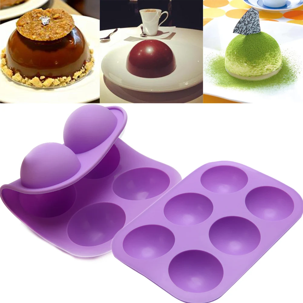 New Hot 3D Ball Round Half Sphere Silicone Molds for DIY Baking Pudding Mousse Chocolate Cake Mold Kitchen Accessories Tools