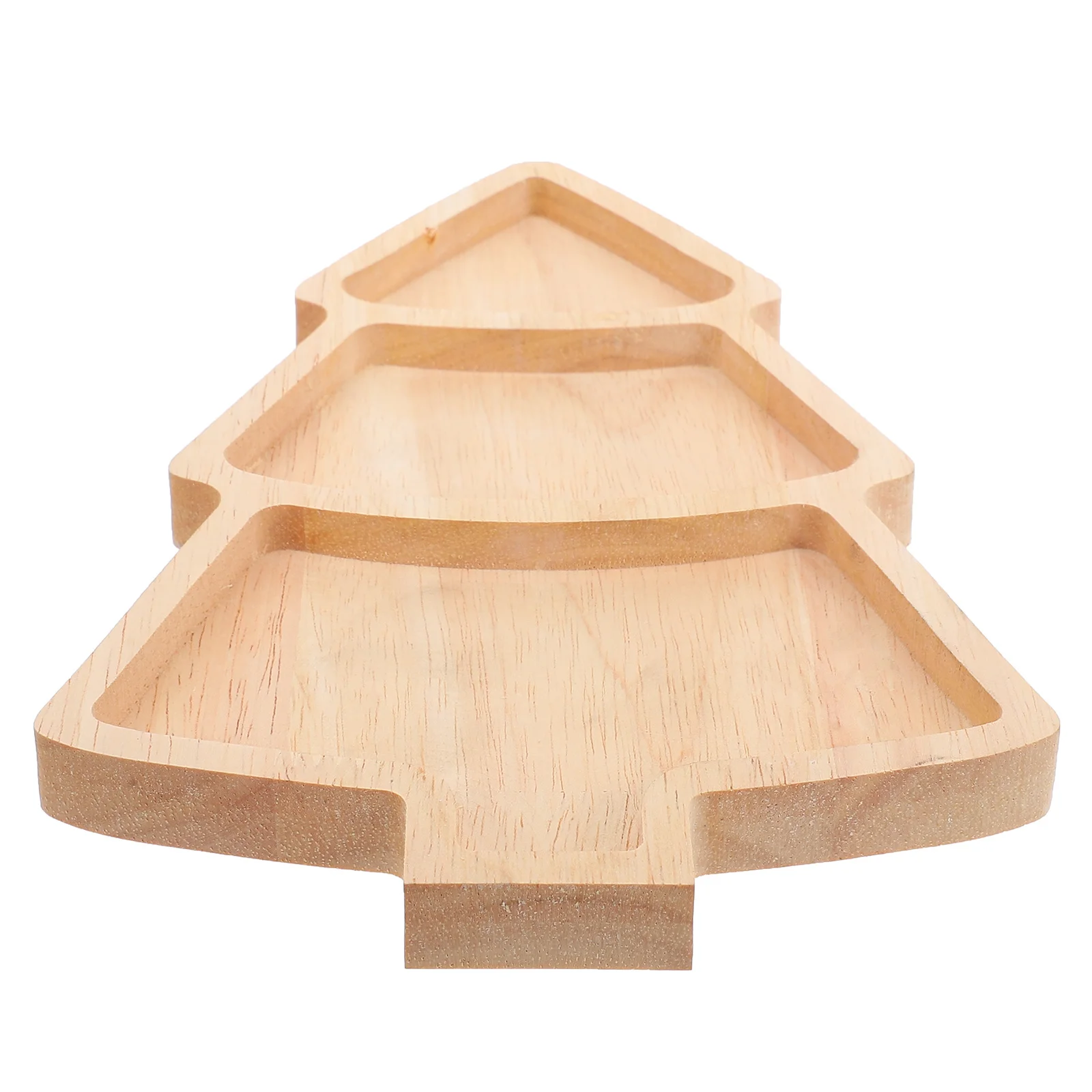 

Creative Christmas Tree Dish Multi-Functional Wood Candy Nuts Plates Unique Design Party Tableware Wooden Serving Platter