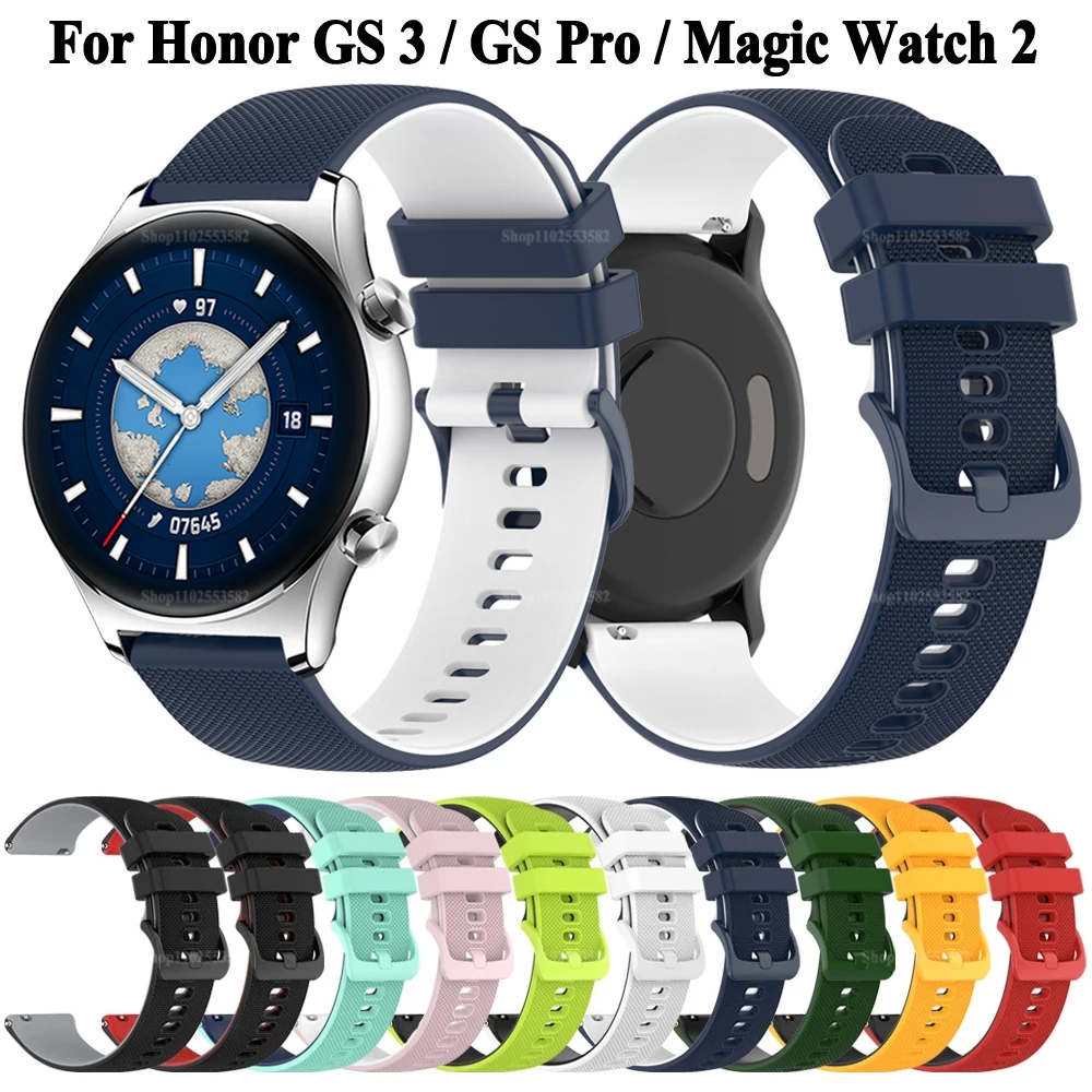 

For Honor Watch GS Pro Smartwatch Wristband Bracelet 22mm Silicone Replacement Strap For Honor Magic 2 46mm/GS 3 Sports Men Band