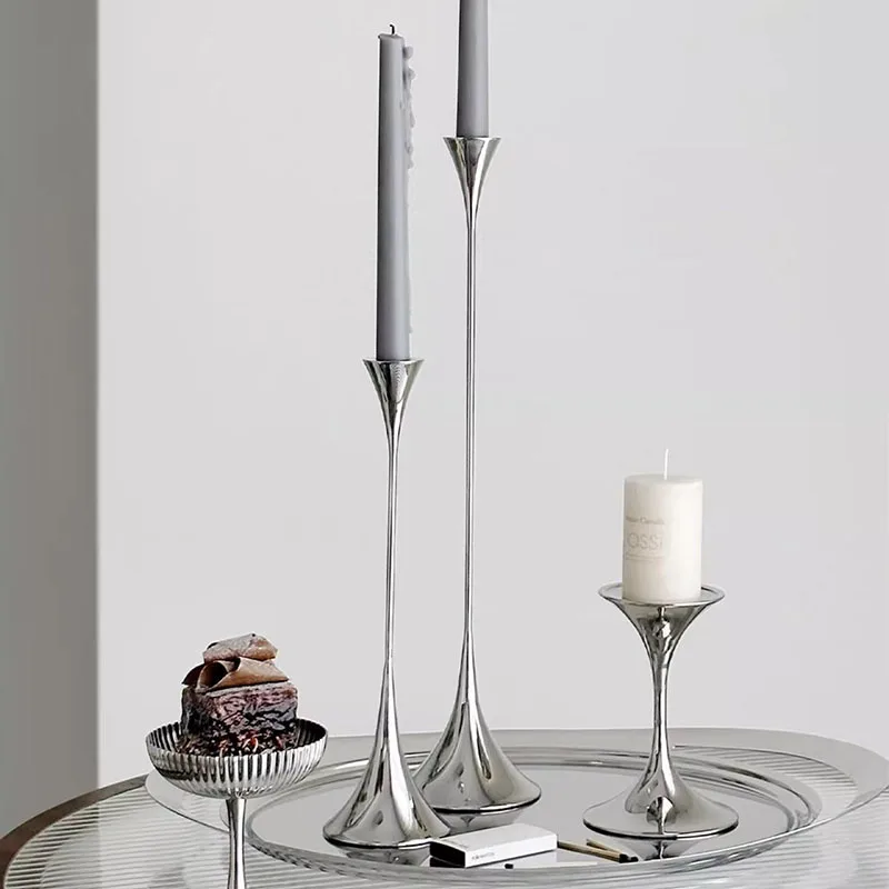 Customizable Set of 3 Metal Candle Holder For Wedding Table Decorations candlestick holder Centerpieces For Tables Wedding