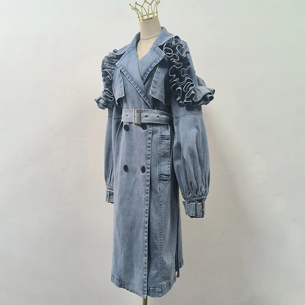 سترة دينم فضفاضة بتصميم جديد لخريف وشتاء 2025 على الطراز الأوروبي والأمريكي