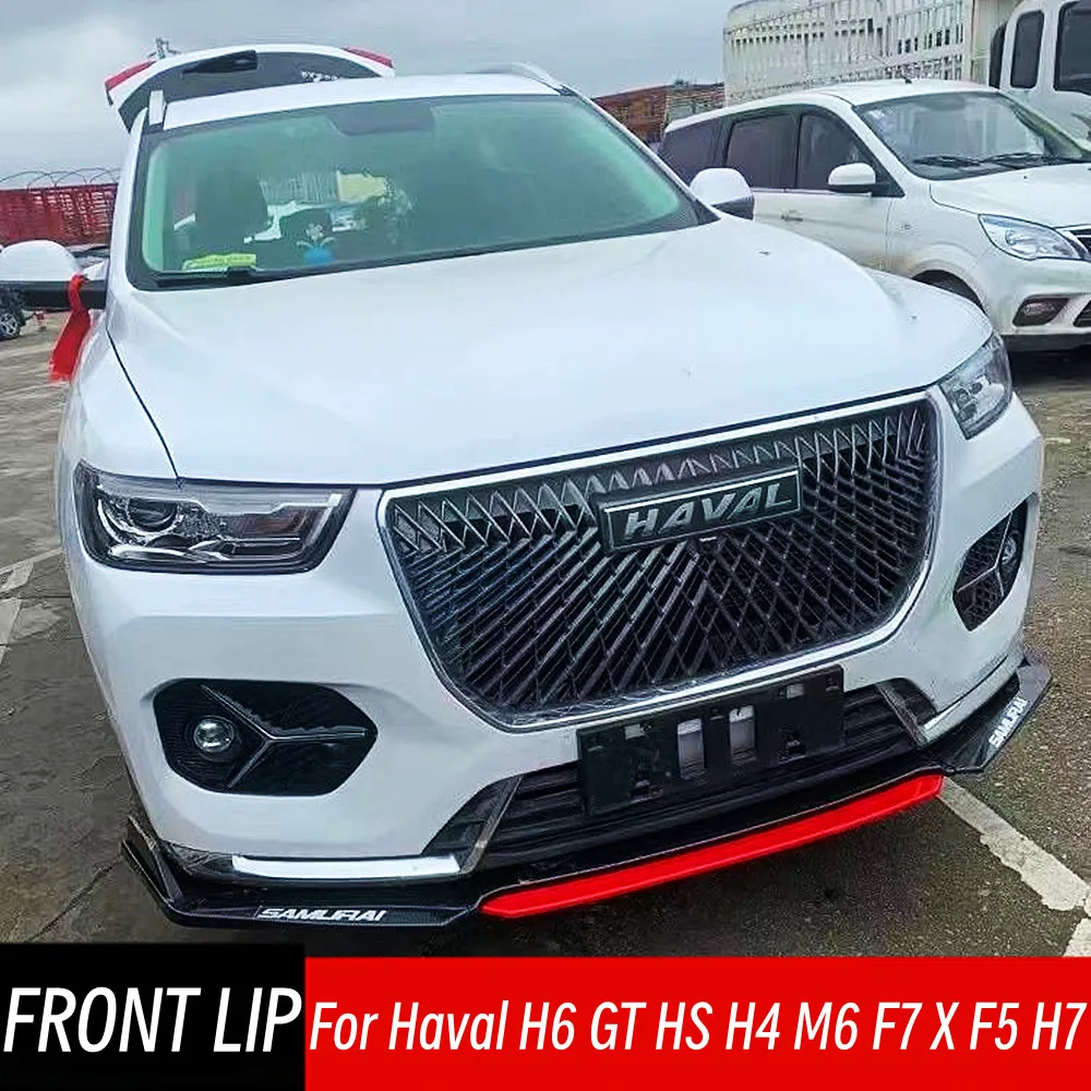 

For Haval H6 H4 M6 F7 X F5 H7 GT HS Front Bumper Splitter Lip Chin Diffuser Protector Guard Body Kit Car Tuning Accessories Part