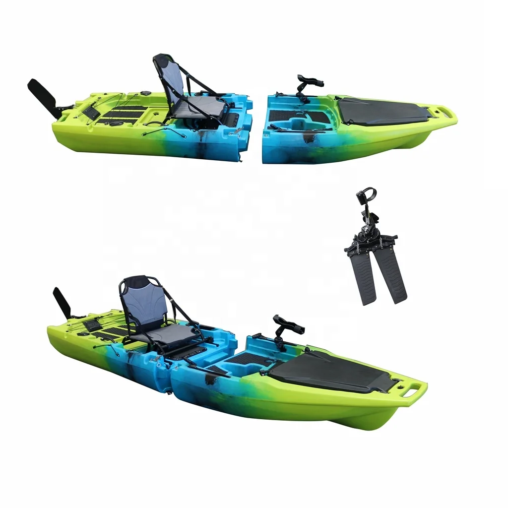 Best-selling High Quality Fins Pedal Motor Kayak 2 Person Sit On Top Fishing Kayak with 24lbs Electric Trolling Motor