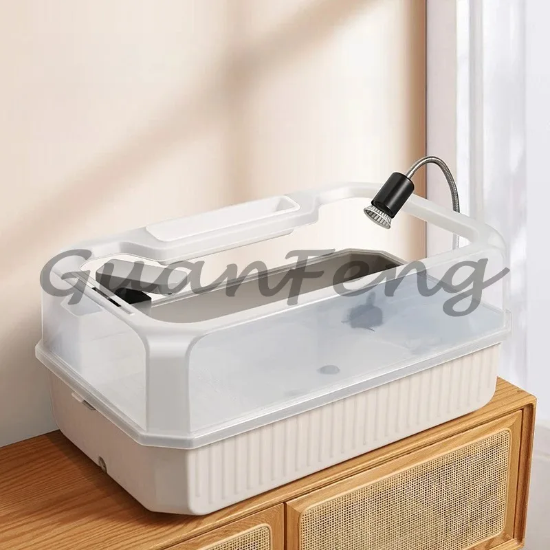 Escape‑Proof Large Turtle Terrarium Enclosure, Spacious Aquatic Habitat with Basking Platform for   Slider Water Turtles