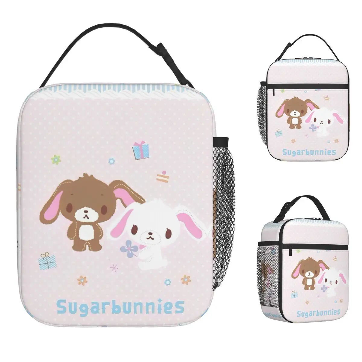 

Cartoon Sugarbunnies Insulated Lunch Bags Large Sugar Rabbit Meal Container Thermal Bag Tote Lunch Box Travel Food Storage Bags