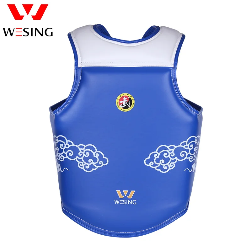 Wesing Wushu Sanda Chest Guard Microfiber PU Leather Sanshou Chest Protector For Sanda Competition